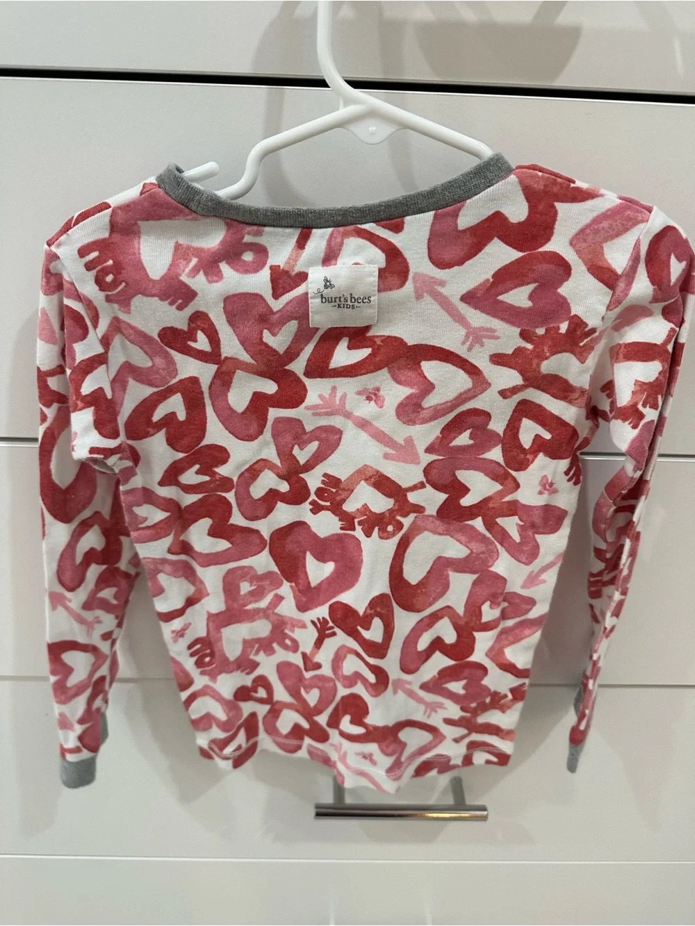 Children's Heart Print Pink Pajama Set - Burt's Bees Size 5T